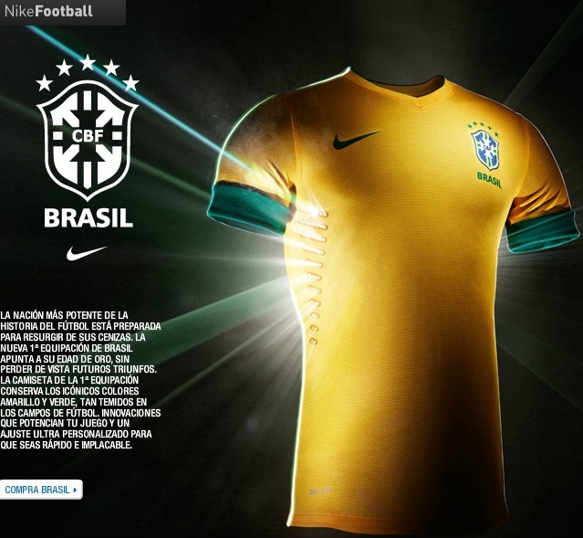 camiseta de selección de brasil